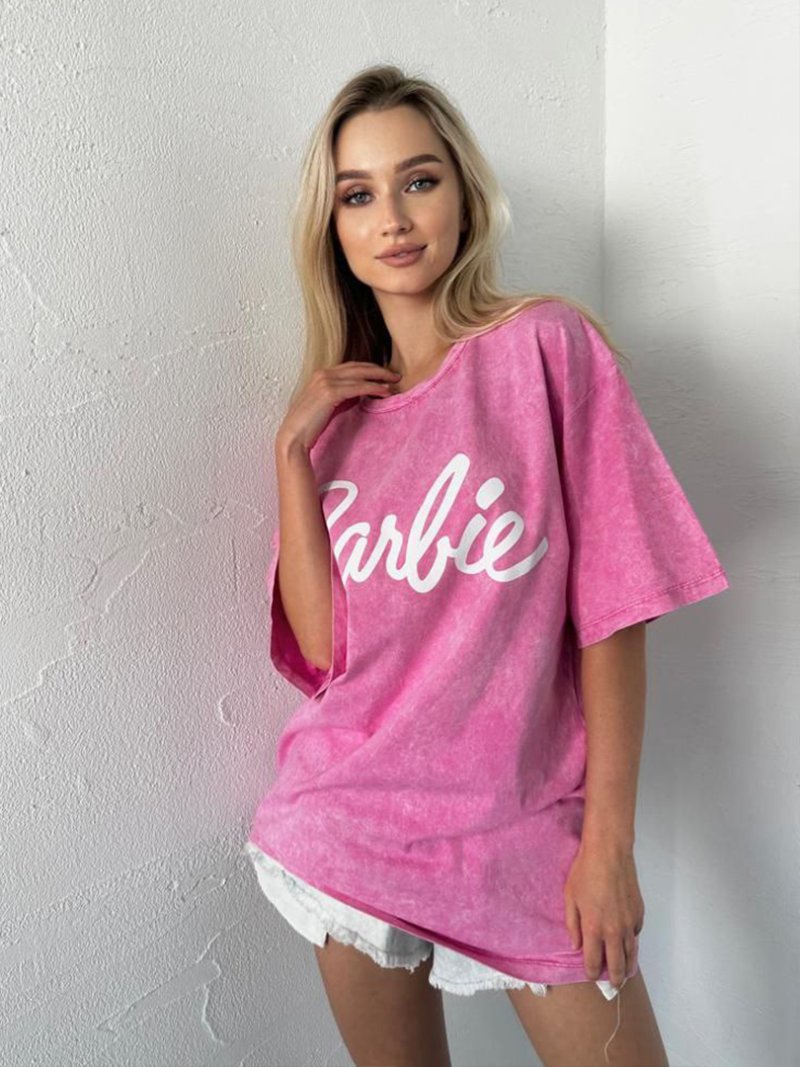 Дамска овърсайз тениска Barbie Doll Розова