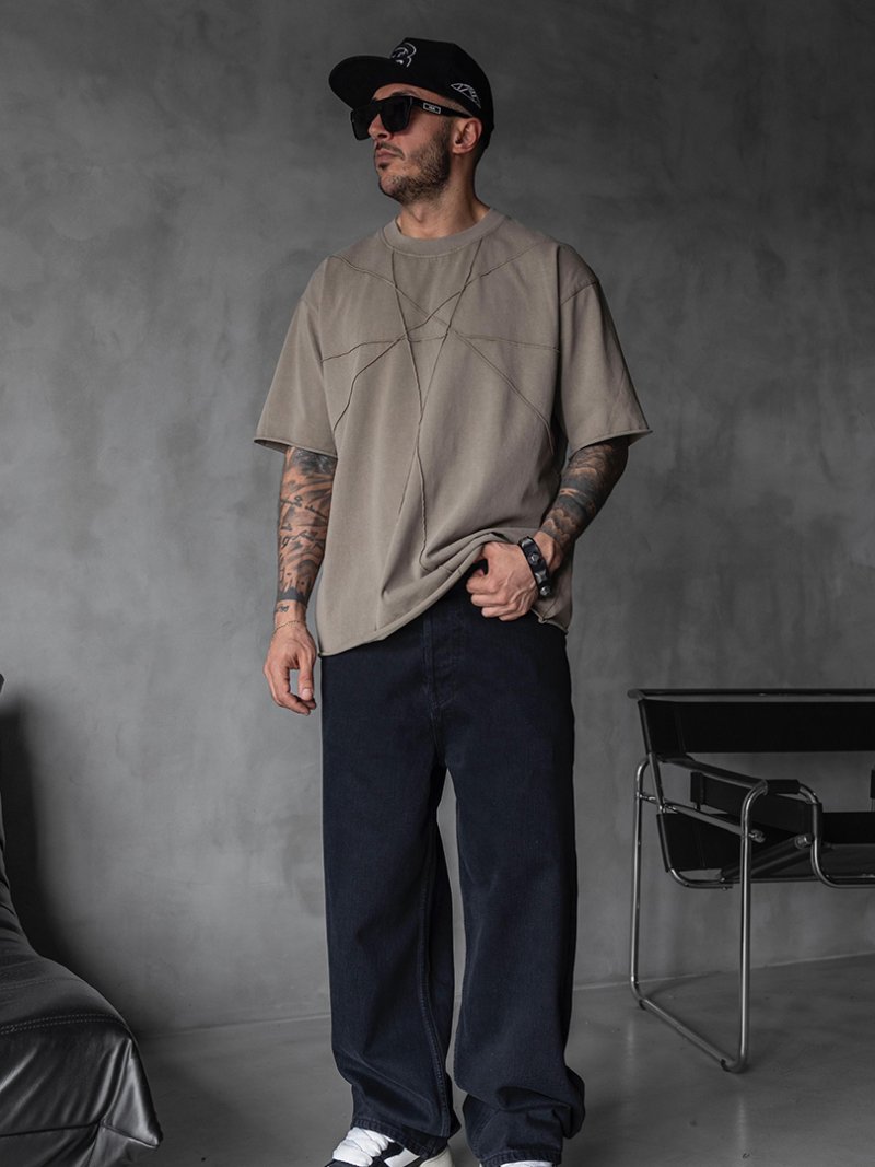 Mens oversized t-shirt  The Line  Green