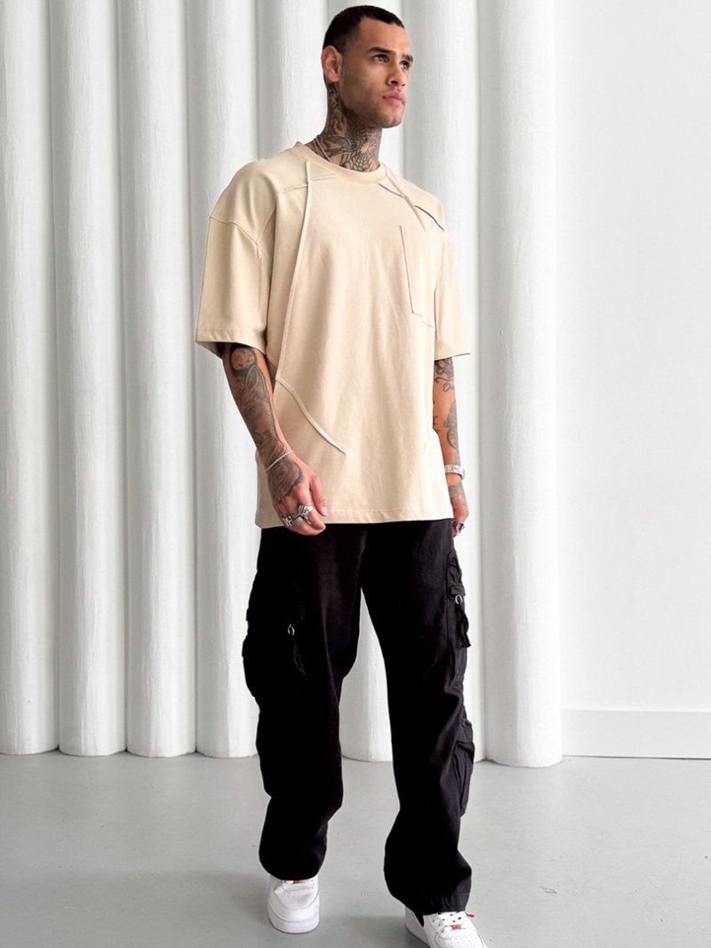 Mens oversized t-shirt  Got It Baby  Beige