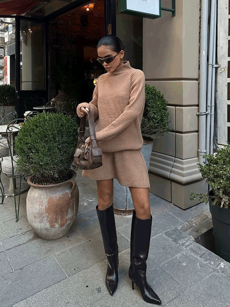 Сет с пола от плетиво Stylish Baby Бежов