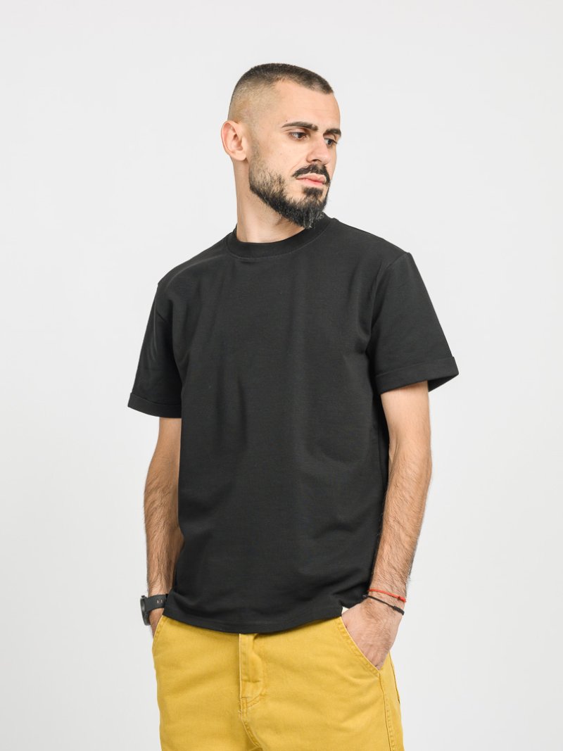Мъжка тениска едноцветна LBL Basic Черна