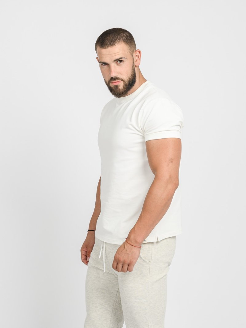 Мъжка тениска едноцветна LBL Basic Бяла