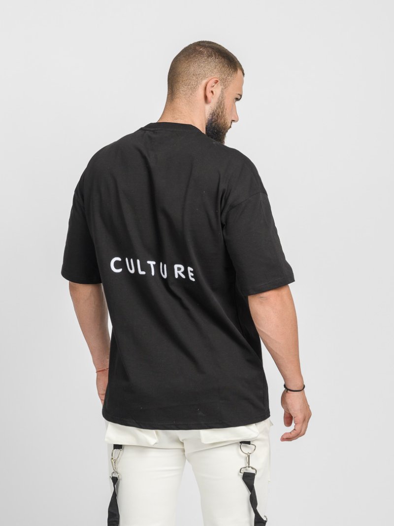 Мъжка овърсайз тениска Culture Черна