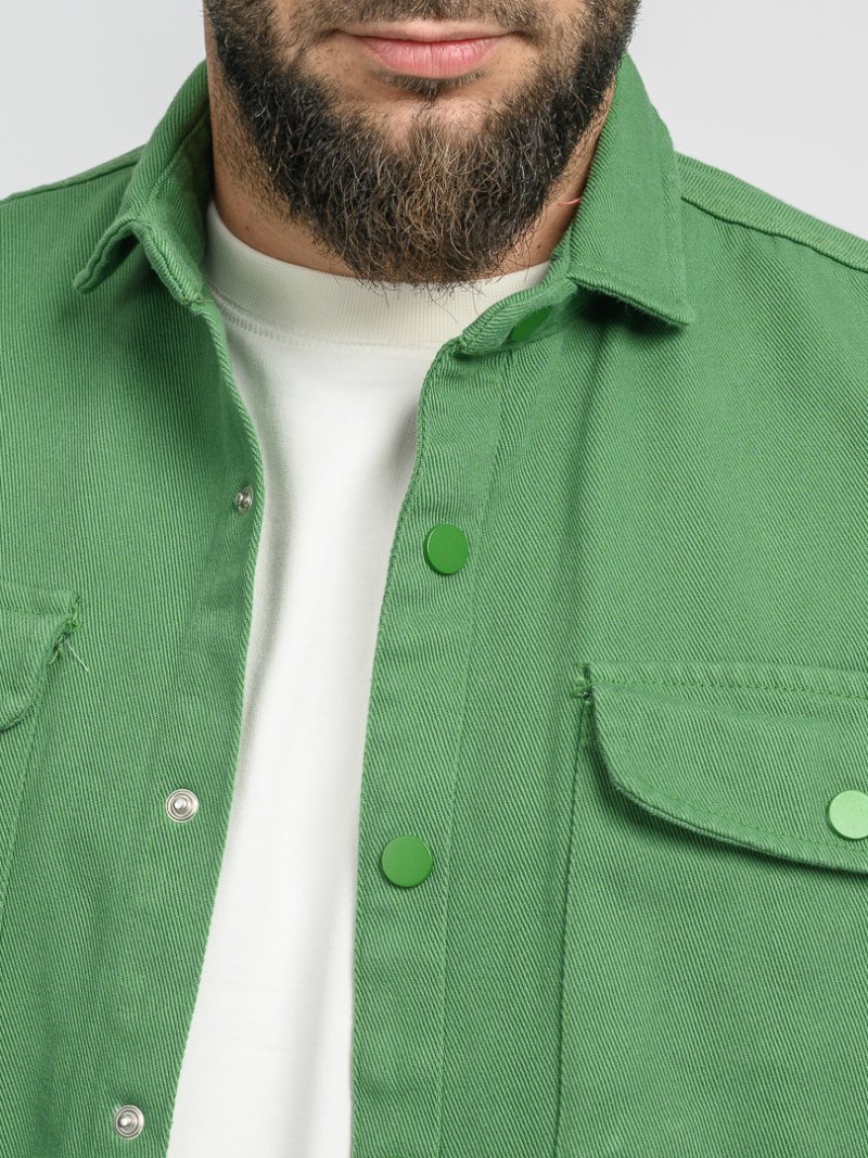 Мъжка дънкова ри с предни джобове Classical Style Зелена