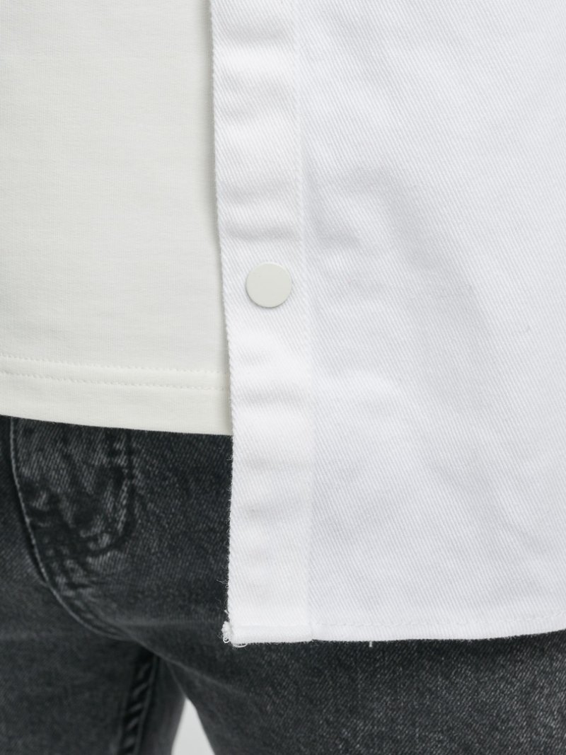 Мъжка дънкова ри с предни джобове Класическа Бяла