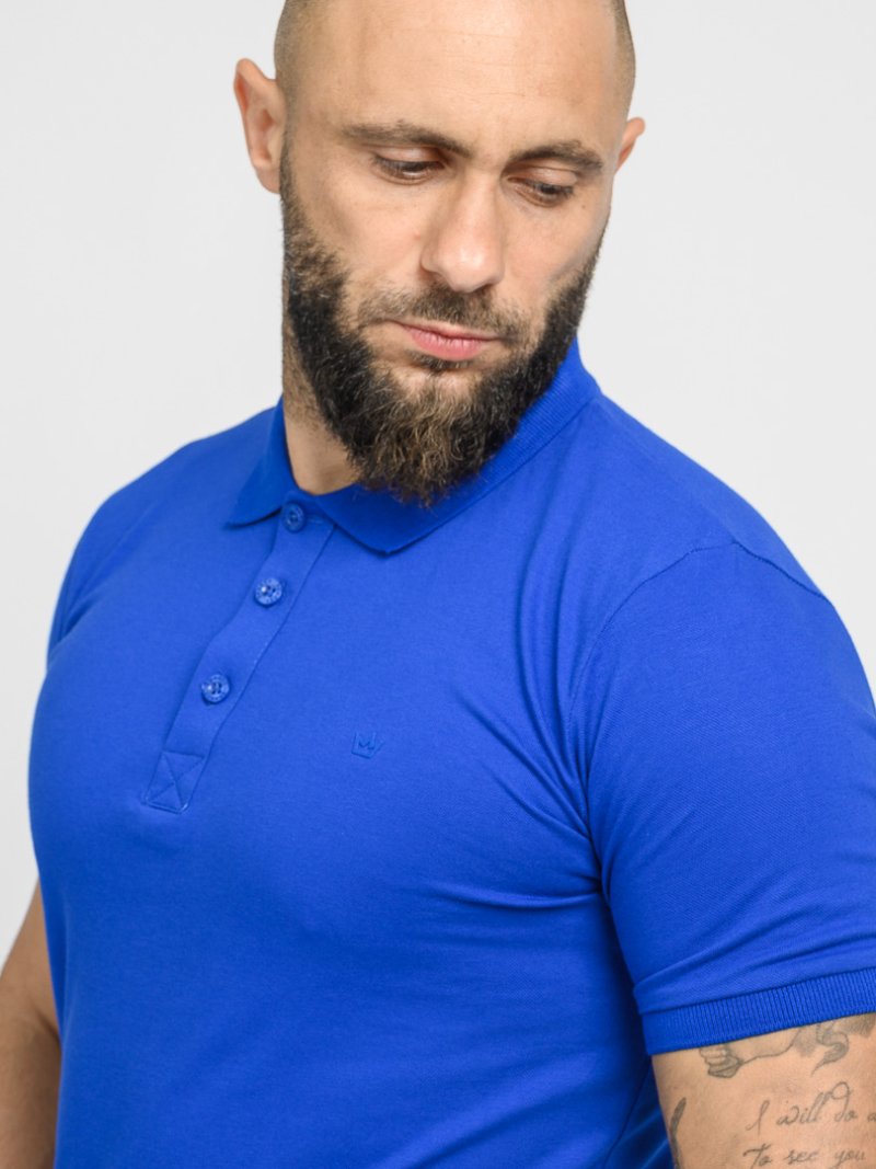 Мъжка тениска с яка Classo Синя