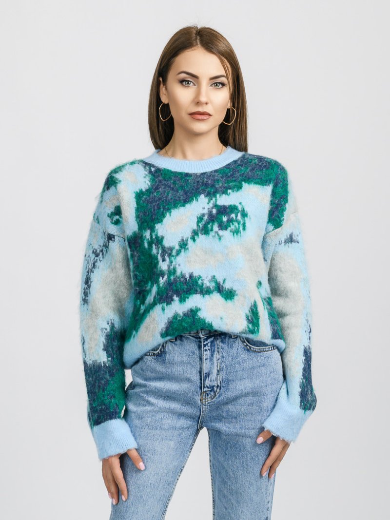Дамски пуловер Blue Picture Син