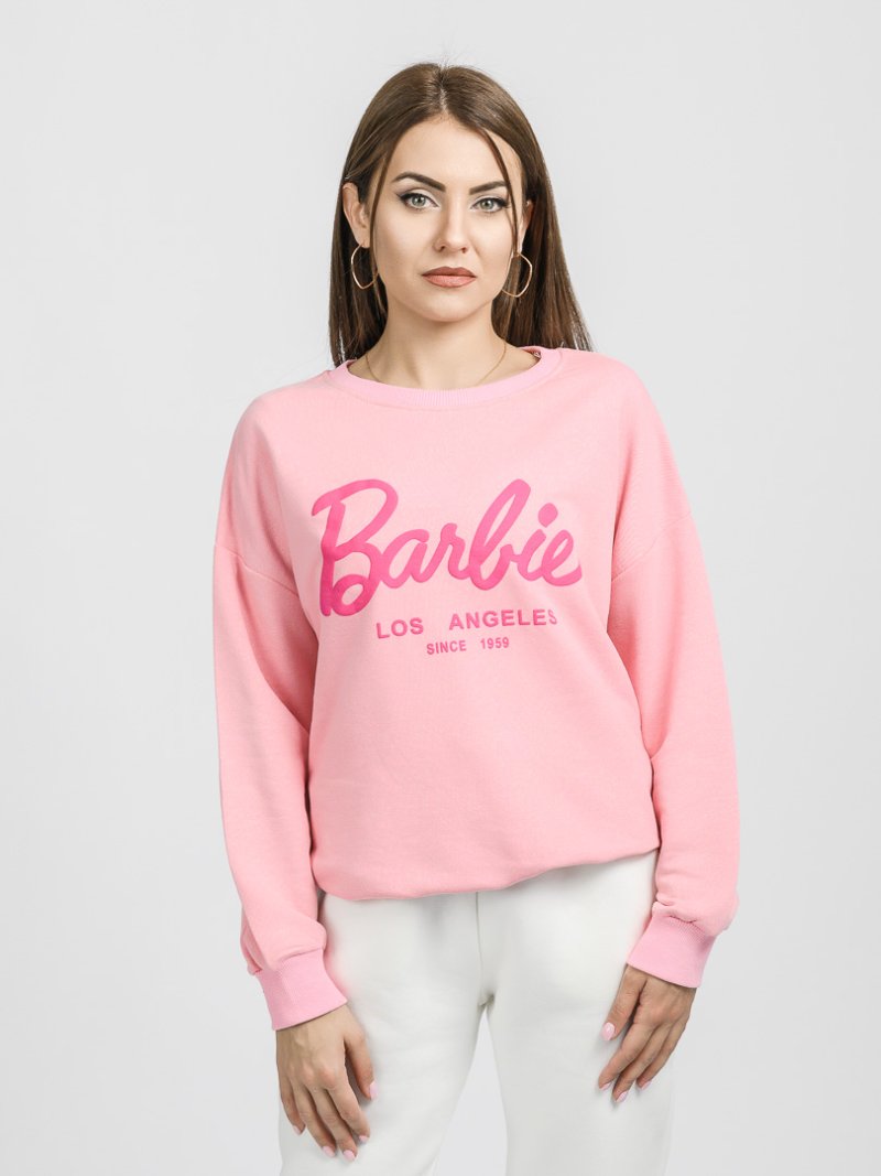 Дамска овърсайз блу Barbie In LA Розова